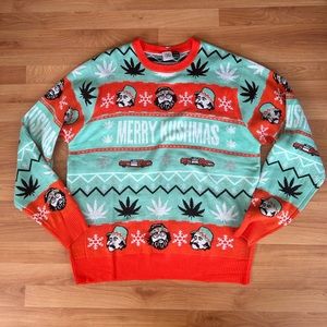Cheech & Chong Merry KUSHMAS Sweater. Ugly Christmas Sweater is everyday